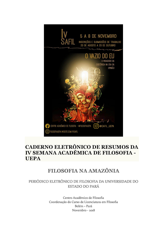 CADERNO ELETRÔNICO DE COMUNICAÇÕES DA IV SEMANA ACADÊMICA DE FILOSOFIA - UEPA